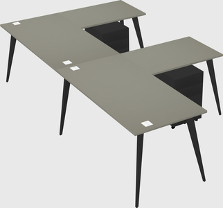 Modern l-shaped office desk