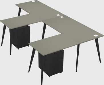 Modern l-shaped office desk