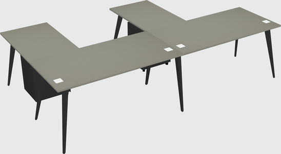 Modern l-shaped office desk