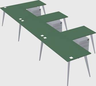 Modern l-shaped office desk