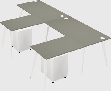 Modern l-shaped office desk