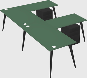 Modern l-shaped office desk