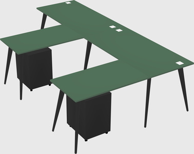 Modern l-shaped office desk