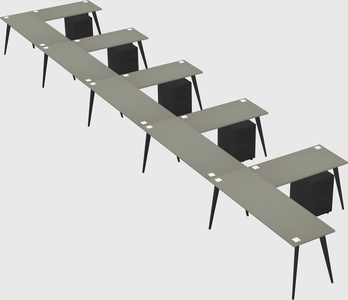 Modern l-shaped office desk
