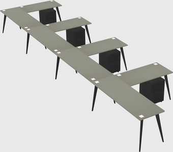 Modern l-shaped office desk