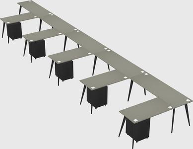 Modern l-shaped office desk