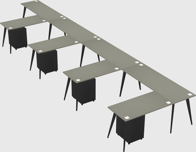 Modern l-shaped office desk