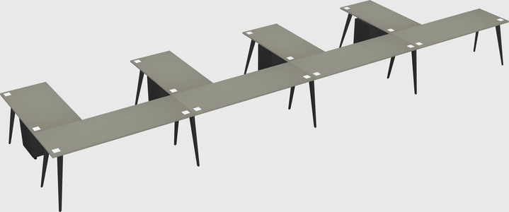 Modern l-shaped office desk