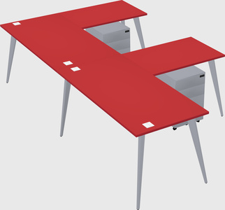 Modern l-shaped office desk
