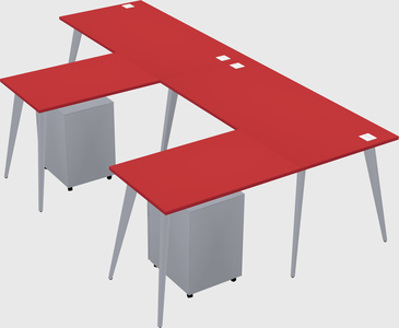 Modern l-shaped office desk