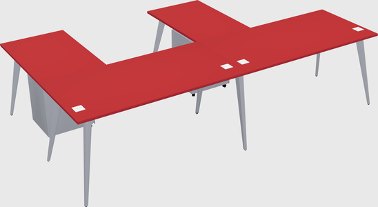 Modern l-shaped office desk