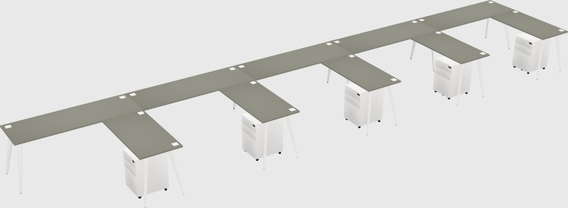 Modern L-shaped Office Desk