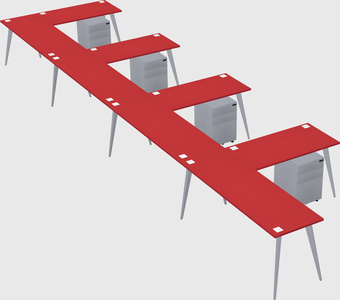 Modern l-shaped office desk