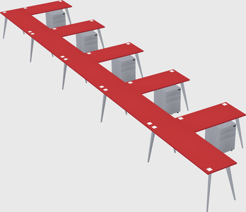 Modern l-shaped office desk