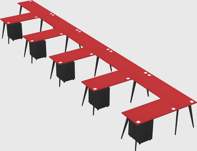 Modern l-shaped office desk
