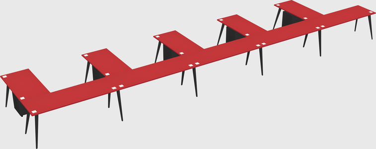 Modern l-shaped office desk