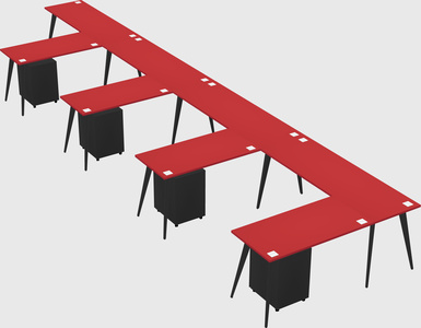 Modern l-shaped office desk