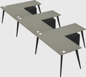 Modern l-shaped office desk