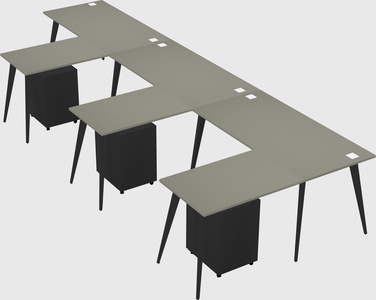 Modern l-shaped office desk