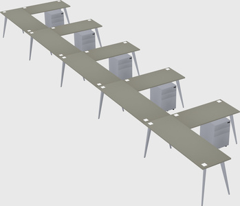 Modern l-shaped office desk