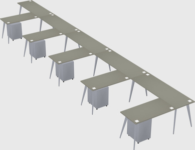 Modern l-shaped office desk