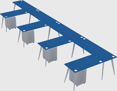 Modern l-shaped office desk