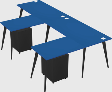 Modern l-shaped office desk