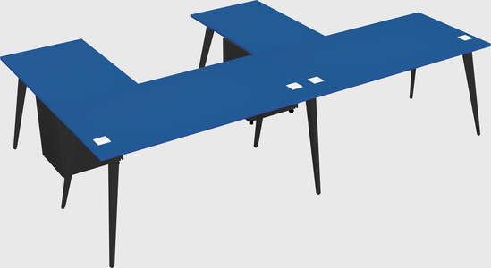 Modern l-shaped office desk
