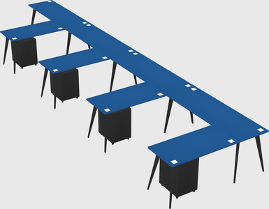 Modern l-shaped office desk