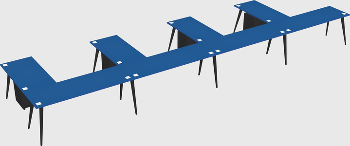 Modern l-shaped office desk
