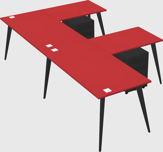 Modern l-shaped office desk