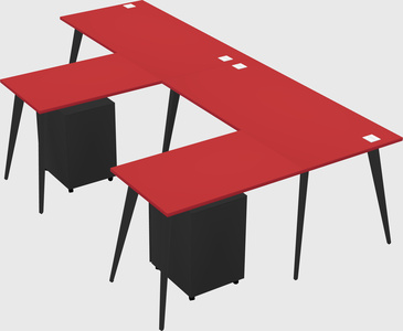 Modern l-shaped office desk