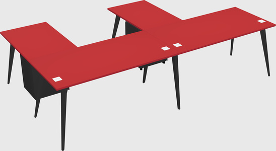 Modern l-shaped office desk