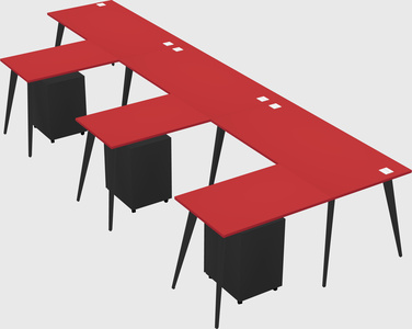 Modern l-shaped office desk