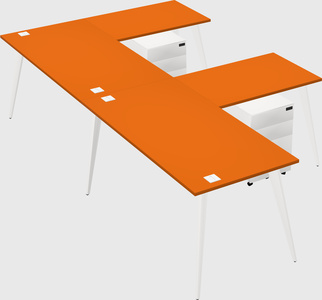 Modern l-shaped office desk