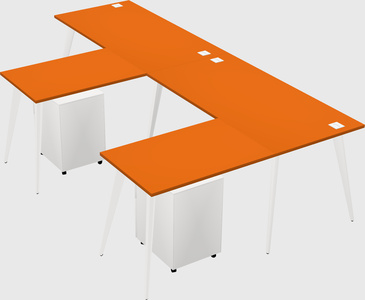 Modern l-shaped office desk