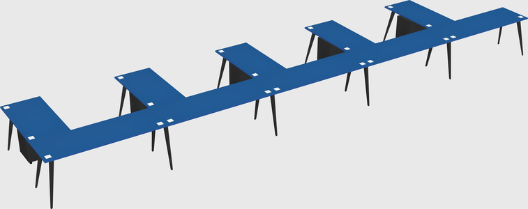 Modern l-shaped office desk