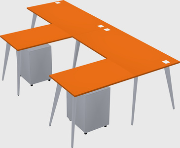 Modern l-shaped office desk