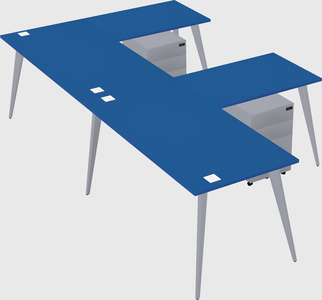Modern l-shaped office desk
