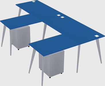 Modern l-shaped office desk