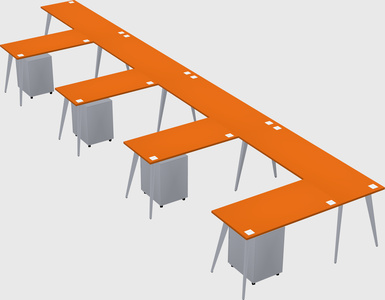 Modern l-shaped office desk
