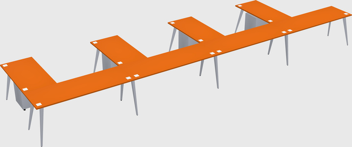 Modern l-shaped office desk