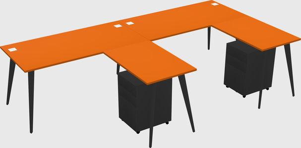Modern L-shaped Office Desk