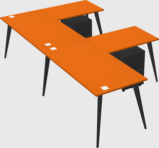 Modern l-shaped office desk
