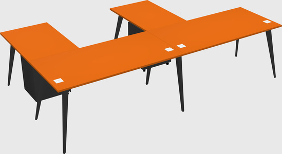 Modern l-shaped office desk