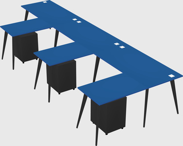 Modern l-shaped office desk