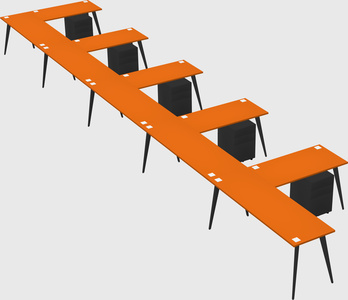 Modern l-shaped office desk