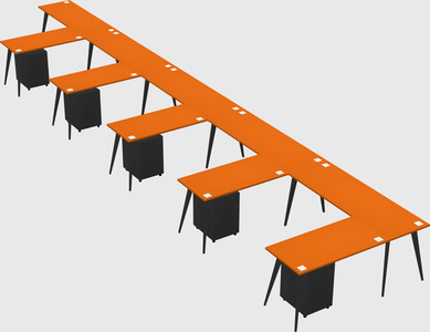 Modern l-shaped office desk