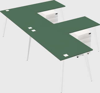 Modern l-shaped office desk
