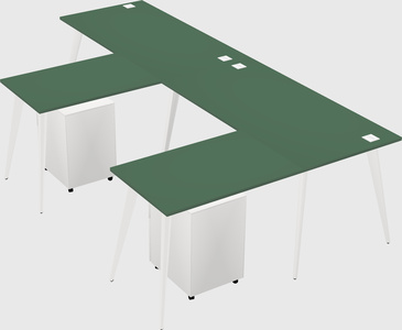 Modern l-shaped office desk
